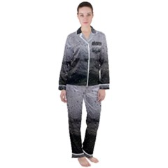 Rain On Glass Texture Women s Long Sleeve Satin Pajamas Set	 by artworkshop