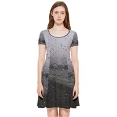 Rain On Glass Texture Inside Out Cap Sleeve Dress by artworkshop