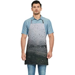 Rain On Glass Texture Kitchen Apron by artworkshop