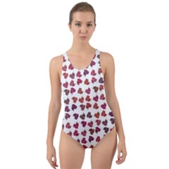 Mixed Colors Flowers Bright Motif Pattern Cut-out Back One Piece Swimsuit by dflcprintsclothing