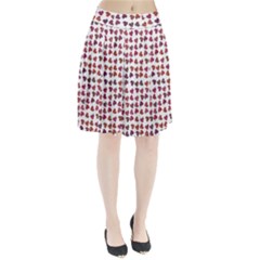 Mixed Colors Flowers Bright Motif Pattern Pleated Skirt by dflcprintsclothing