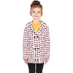 Mixed Colors Flowers Bright Motif Pattern Kids  Double Breasted Button Coat by dflcprintsclothing