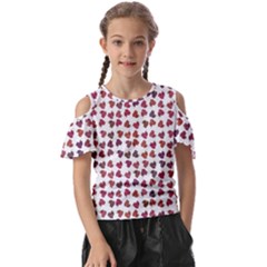 Mixed Colors Flowers Bright Motif Pattern Kids  Butterfly Cutout Tee by dflcprintsclothing