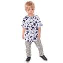 Cute safari animals blue giraffe Kids  Raglan Tee View1