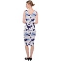 Cute safari animals blue giraffe Sleeveless Pencil Dress View4