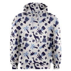 Cute Safari Animals Blue Giraffe Men s Overhead Hoodie by Stikle