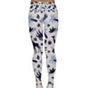 Cute safari animals blue giraffe Lightweight Velour Classic Yoga Leggings View2