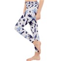 Cute safari animals blue giraffe Lightweight Velour Classic Yoga Leggings View3