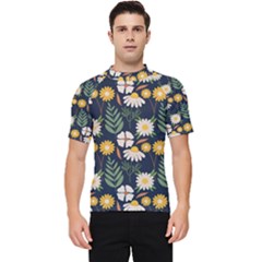 Flower Grey Pattern Floral Men s Short Sleeve Rash Guard