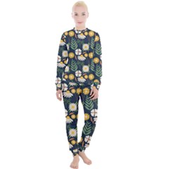 Flower Grey Pattern Floral Women s Lounge Set