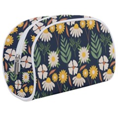 Flower Grey Pattern Floral Make Up Case (medium)