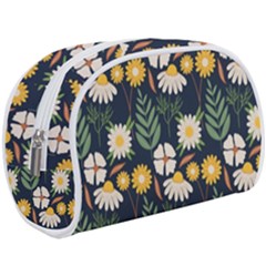 Flower Grey Pattern Floral Make Up Case (large)