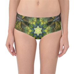 Fractal-fantasy-design-background- Mid-waist Bikini Bottoms by Vaneshart