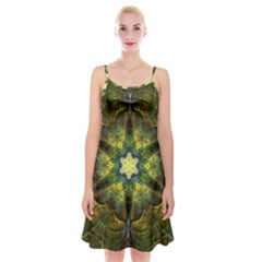 Fractal-fantasy-design-background- Spaghetti Strap Velvet Dress