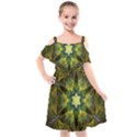 Fractal-fantasy-design-background- Kids  Cut Out Shoulders Chiffon Dress View1