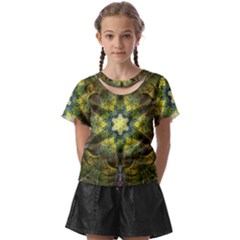 Fractal-fantasy-design-background- Kids  Front Cut Tee by Vaneshart