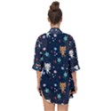 Cute-astronaut-cat-with-star-galaxy-elements-seamless-pattern Open Front Chiffon Kimono View2