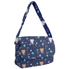 Cute-astronaut-cat-with-star-galaxy-elements-seamless-pattern Courier Bag by Vaneshart