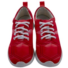 Red Textured Wall Mens Athletic Shoes