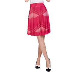 Red Textured Wall A-line Skirt by artworkshop