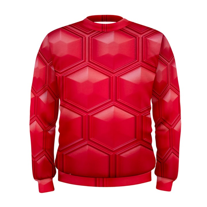 Red Textured Wall Men s Sweatshirt