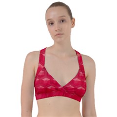 Red Textured Wall Sweetheart Sports Bra by artworkshop