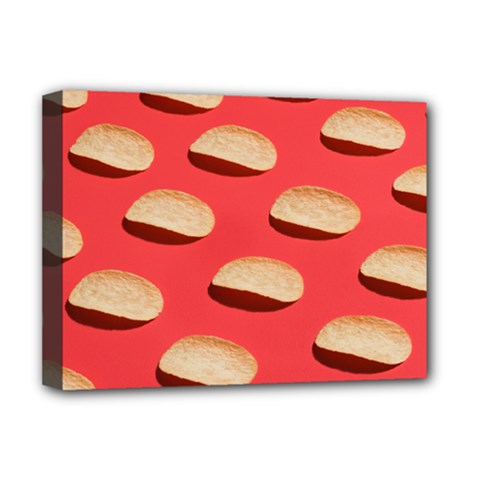 Stackable Chips In Lines Deluxe Canvas 16  X 12  (stretched)  by artworkshop