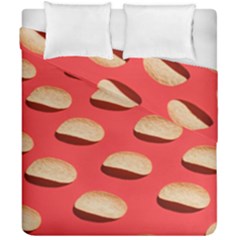 Stackable Chips In Lines Duvet Cover Double Side (california King Size) by artworkshop