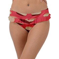 Stackable Chips In Lines Frill Bikini Bottom by artworkshop