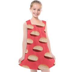 Stackable Chips In Lines Kids  Cross Back Dress by artworkshop