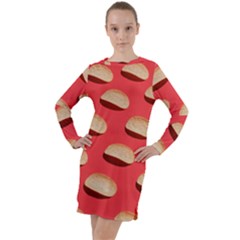 Stackable Chips In Lines Long Sleeve Hoodie Dress by artworkshop