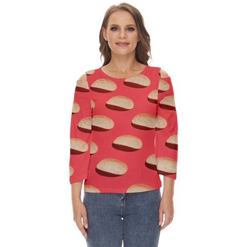 Stackable Chips In Lines Cut Out Wide Sleeve Top by artworkshop