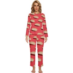 Stackable Chips In Lines Womens  Long Sleeve Lightweight Pajamas Set by artworkshop