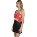 Stackable Chips In Lines Flowy Camisole Tie Up Top View2