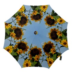 Sunflower Flower Yellow Hook Handle Umbrellas (medium) by artworkshop