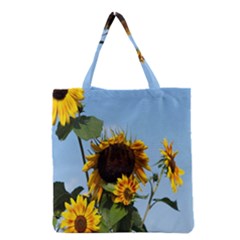 Sunflower Flower Yellow Grocery Tote Bag by artworkshop