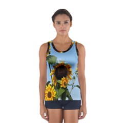 Sunflower Flower Yellow Sport Tank Top  by artworkshop