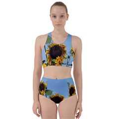 Sunflower Flower Yellow Racer Back Bikini Set by artworkshop