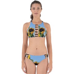 Sunflower Flower Yellow Perfectly Cut Out Bikini Set by artworkshop