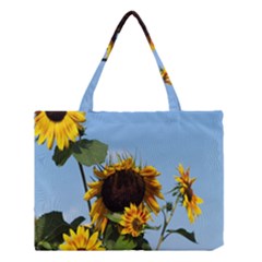 Sunflower Flower Yellow Medium Tote Bag by artworkshop