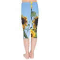 Sunflower Flower Yellow Kids  Capri Leggings  View2