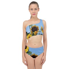 Sunflower Flower Yellow Spliced Up Two Piece Swimsuit