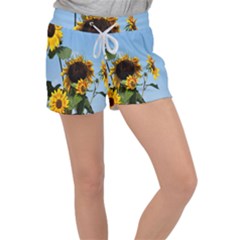 Sunflower Flower Yellow Velour Lounge Shorts by artworkshop