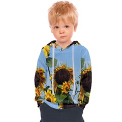 Sunflower Flower Yellow Kids  Overhead Hoodie by artworkshop