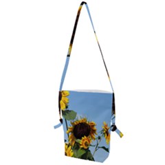 Sunflower Flower Yellow Folding Shoulder Bag by artworkshop