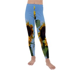 Sunflower Flower Yellow Kids  Lightweight Velour Leggings by artworkshop