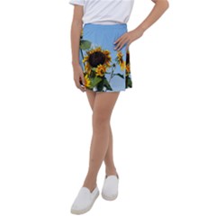 Sunflower Flower Yellow Kids  Tennis Skirt by artworkshop