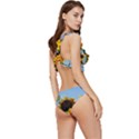 Sunflower Flower Yellow Low Cut Ruffle Edge Bikini Set View3