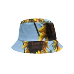 Sunflower Flower Yellow Bucket Hat (kids) by artworkshop