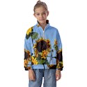 Sunflower Flower Yellow Kids  Half Zip Hoodie View1